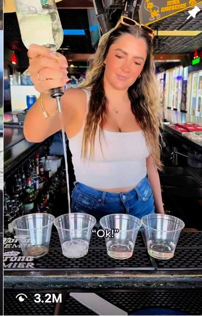 Blondies bartender reel, 3.2M views